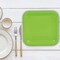 24 Count Lime Green Square Paper Dessert Plates for Birthday Party Shower Picnic Events Easy Cleanup 7 Inch